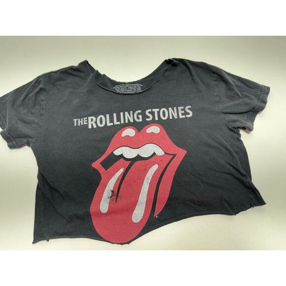 The Rolling Stone TeeShirt Size Medium Cutoff Cropped Rockabilly - Picture 1 of 5